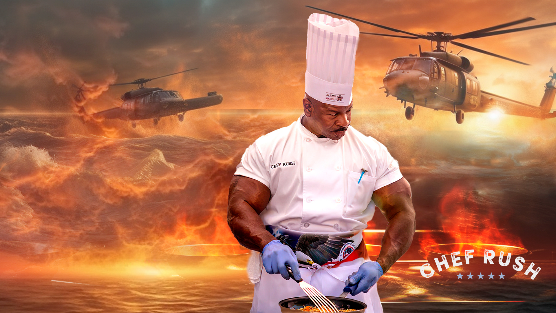 Saturday 1:30 PM – 2:30 PM<br>Chef Rush presents “Rush Hour: Chicken Dammit!”