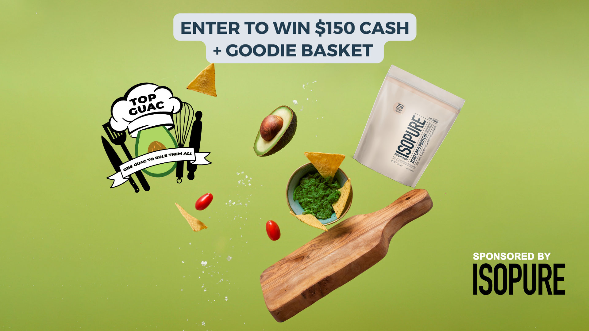 Sat & Sun 3:30 PM – 4:30 PM<br>Top Guac Competition: One Guac to Rule Them All! Sponsored by Isopure