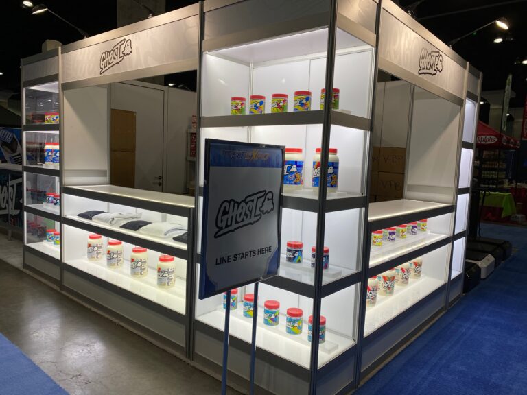 supplement booth display by ghost